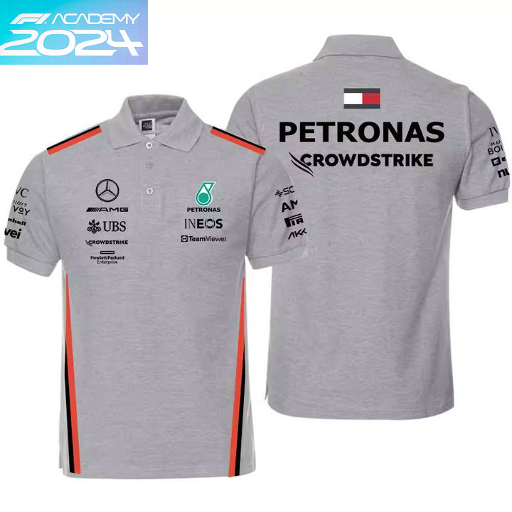 2024 Polo Mercedes AMG Petronas F1 Team CrowdStrike Homme Manche Courte